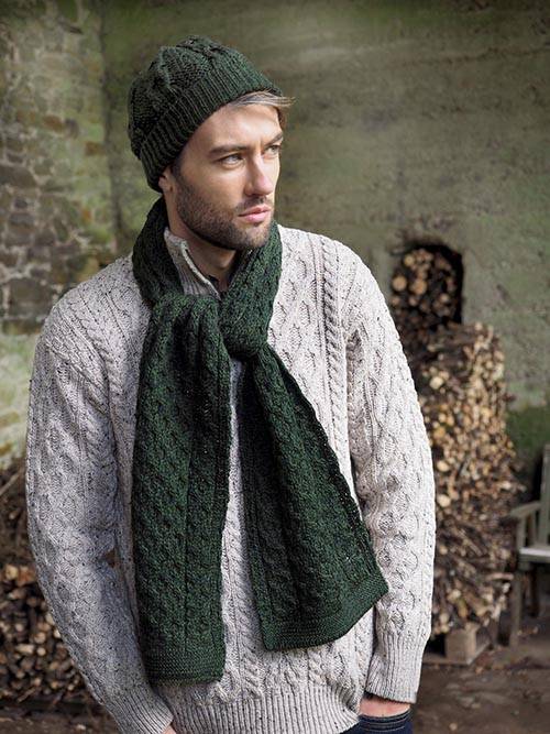 Bonnet irlandais chaud laine mérinos Aran Crafts