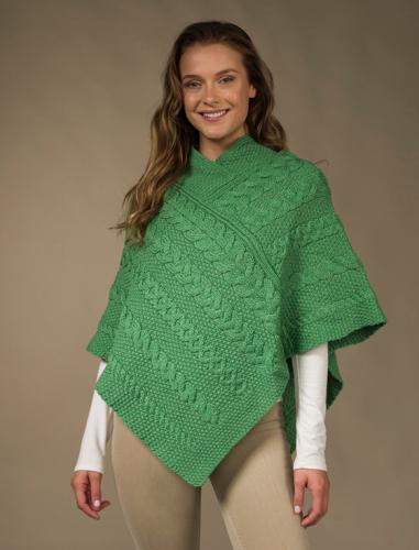 Poncho Aran Crafts Femme vert